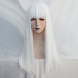 Hivava White Harajuku Gothic Girl Long Wig