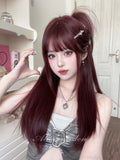 Hivava Casual Series Cherry Red Straight Wig