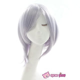 Hivava Cosplay [Touken Ranbu Honebami Toushirou] Silver Light Purple Short Wig