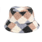 Hivava Preppy Argyle Fuzzy Bucket Hat