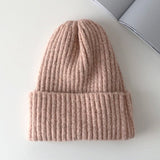 Hivava New Candy Colors Winter Hat Women Knitted Hat Warm Soft Trendy Hat Kpop Style Wool Beanie Elegant All-match Hat