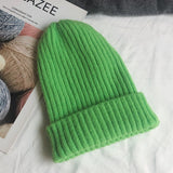 Hivava New Candy Colors Winter Hat Women Knitted Hat Warm Soft Trendy Hat Kpop Style Wool Beanie Elegant All-match Hat