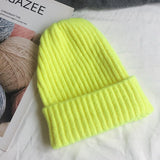 Hivava New Candy Colors Winter Hat Women Knitted Hat Warm Soft Trendy Hat Kpop Style Wool Beanie Elegant All-match Hat