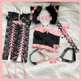 Hivava Neko Princess Dark Fairycore Princesscore Top and Bottom Set with Optional Accessories