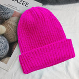 Hivava New Candy Colors Winter Hat Women Knitted Hat Warm Soft Trendy Hat Kpop Style Wool Beanie Elegant All-match Hat