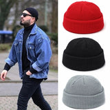 Hivava Fashion Hip Hop Beanie Knitted Hat Men Skullcap Women Winter Warm Brimless Baggy Melon Cap Cuff Docker Fisherman Beanies Hats